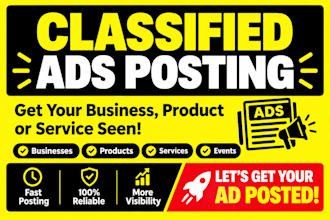 manually post classified ads on top classified sites worldwide
