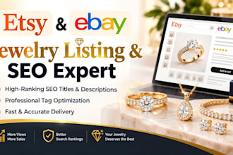 do etsy listing,  etsy SEO, ebay listing, jewelry and gemstone product listing