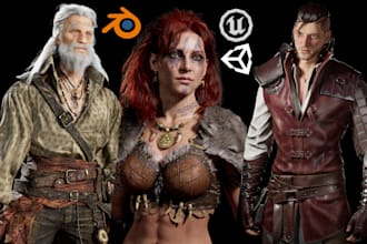 realistic 3d game character modeling ue5 unity unreal engine character animation