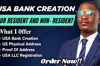 open business USA bank, USA bank creation, USA physical address llc registration