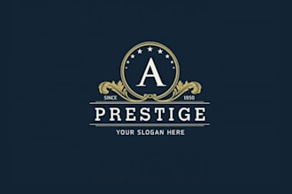 design an elegant ornamental luxury logo for your brand