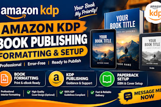 do amazon kdp book publishing, kdp book formatting, and kindle paperback setup