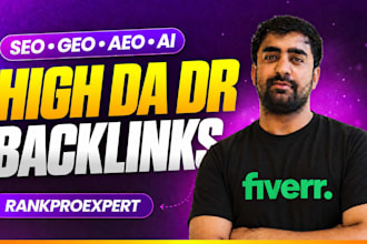 build high da DR backlinks for SEO GEO aeo and ai