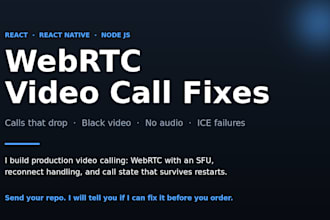 fix webrtc video call issues in react and node js