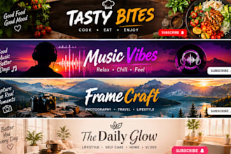 design a professional youtube banner