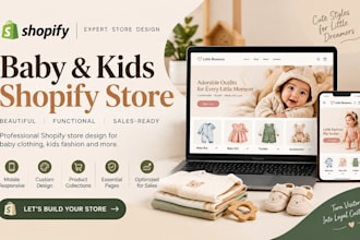 design baby shopify store baby clothing baby website kids clothing