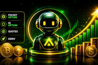 build automated pocket option, iq option, quotex and deriv script for strategy