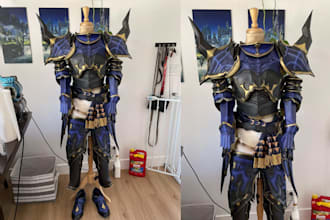 do 3d cosplay design evafoam cosplay pepakura knight armor anime costume design