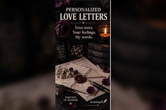 write a personalized romantic love letter in spanish and english