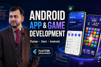 develop a custom android app or game using flutter
