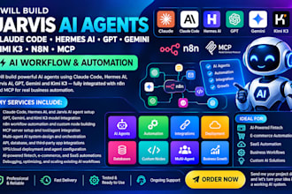 build jarvis ai agents claude code hermes ai gpt gemini kimi k3 n8n