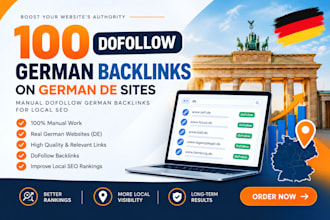 100 dofollow german website backlinks on german de sites for local seo