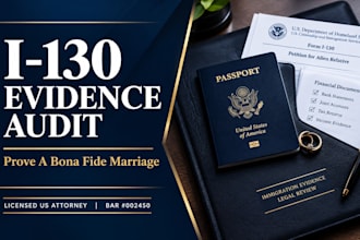 check your I to 130 spouse evidence package for completeness as a US attorney