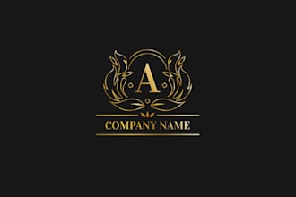 design golden elegant capital letter logo