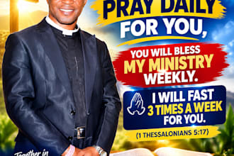 pray for you daily, you will bless my ministry weekly, I will be your pastor