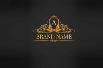 create golden elegant corporate logo design service