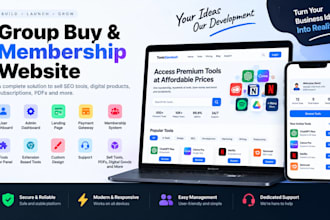 develop professional group buy seo tools membership website