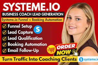 build systeme io business coach lead generation funnel booking automation