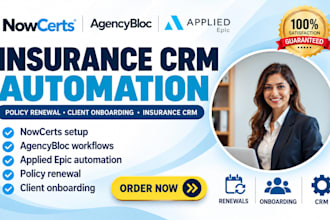 setup nowcerts agencybloc applied epic insurance crm automation