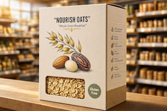 design creative box, pouch and label packaging design