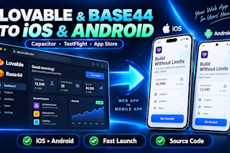 convert lovable base44 ai app to ios android app capacitor testflight app store