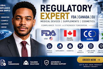 regulatory expert fda, canada, eu medical devices, supplements, cosmetics