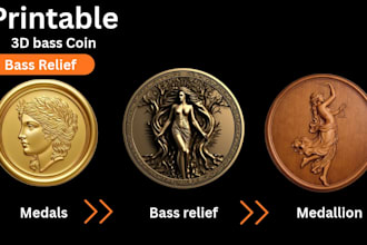 create custom 3d coin, medallion and bas relief models