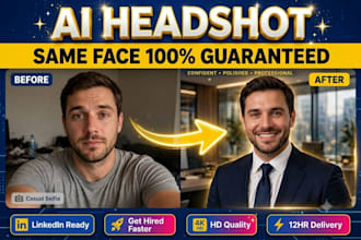 create ai linkedin headshot professional same face