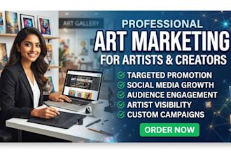 do professional art marketing and promote your paintings or digital art