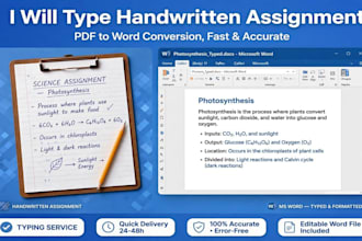 type handwritten notes and convert pdf to ms word neatly