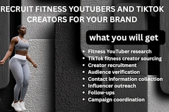 recruit fitness youtubers and tiktok creators for your brand