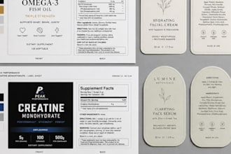 design chocolate, candy, candle and skincare labels with print ready files