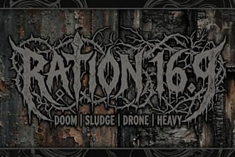 design doom metal, sludge drone metal and heavy band logo