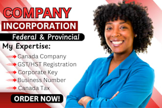 incorporate canada company gst hst federal or provincial registration