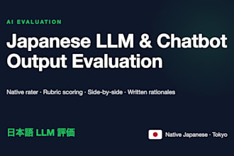 evaluate and rate japanese llm and chatbot outputs as a native speaker