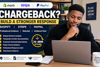 prepare shopify stripe paypal chargeback dispute evidence and response