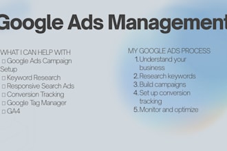 set up and optimize google ads campaigns for your business