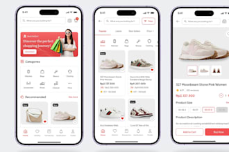 develop ecommerce app, online store smartphone app and shopping mobile app