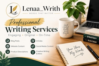 write SEO friendly content, blogs, and product description