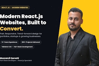 build a modern responsive react js website for you