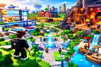 build roblox simulator maps, game areas, buildings and custom environments