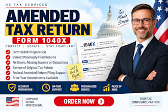 amend your US tax return, prepare form 1040x and correct tax filing