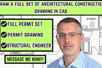 draw a full set of architectural construction drawing in cad