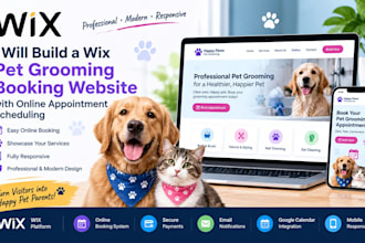 build a wix pet grooming booking website with online appointment scheduling