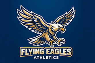 draw wonderful style for eagle mascot logo design service