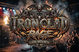 design heavy metal classic metal speed metal  logo