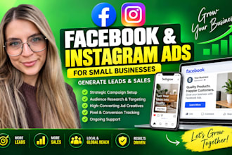 setup facebook and instagram ads to generate leads and sales for small business