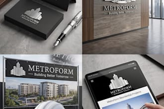 design a professional real estate and architectural logo