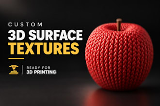 creating a custom 3d texture and pattern on surface ready for 3d printing
