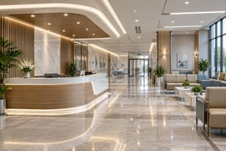 render hospital clinic pharmacy healthcare interior 3d visualization